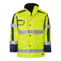 Top Swede 6317 Parka, Fluoresant Yellow/Navy, 1 stk