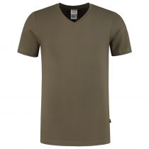 Tricorp Casual T-skjorte med V-hals 101005, Army, 1 stk.
