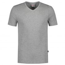 Tricorp Casual Fitted V-Neck T-skjorte 101005, Grå Melange, 1 Stykke, SUT-101005Greymel