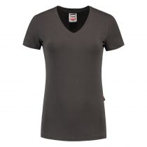 Tricorp Casual T-skjorte med V-hals for kvinner 101008, mørkegrå, 1 stk.