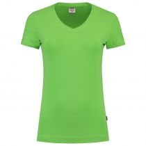 Tricorp Casual T-skjorte med V-hals for kvinner 101008, lime, 1 stk.