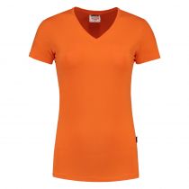 Tricorp Casual T-skjorte med V-hals for kvinner 101008, oransje, 1 stk.