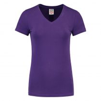 Tricorp Casual Kvinner Fitted V-Hals T-Skjorte 101008, Lilla, 1 Stykke, SUT-101008Purple