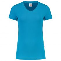 Tricorp Casual T-skjorte med V-hals for kvinner 101008, turkis, 1 stk.