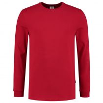 Tricorp Casual Langermet T-skjorte Kan vaskes 60 °C 101015, rød, 1 stk.