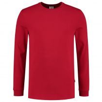 Tricorp Casual Langermet T-Skjorte Vaskbar 60 °C 101015, Rød, 1 Stykke, SUT-101015Red