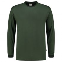 Tricorp Workwear Langermet Uv-blokk Cooldry T-skjorte 102005, flaskegrønn, 1 stk.