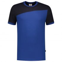 Tricorp Workwear Bicolor T-skjorte kontrastsømmer 102006, kongeblå/marine, 1 stk.