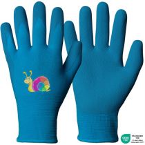 Granberg Latex skumbelegg leke- og arbeidshansker for barn, blå, 12 par, SGR-108-0113