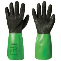 Granberg 109.8135 Chemstar Vinyl/PVC Kjemikaliebestandige hansker, svart/grønn, 6 par