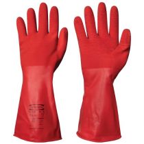 Granberg vanntette hansker av naturgummi, røde, 12 par, SGR-112-0930