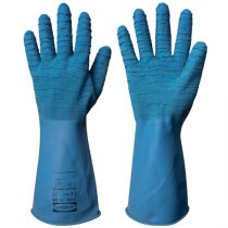 Granberg 112.0935 vanntette hansker av naturgummi, blå, 12 par