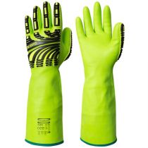 Granberg 115.9013 Typhoon kjemikalie- og kuttbestandige hansker med støtbeskyttelse, svart/grønn, 6 par