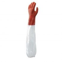 Showa 640 Pvc lange kjemikaliebestandige hansker, røde, 1 par