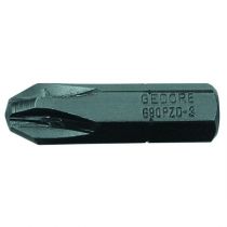 Gedore Blue Line, 690 PZD 1 L S-010, 10-stk skrutrekkerbit 1/4 tommer PZ 1 L, verdipakke, 1 sett, SGD-1827022