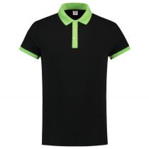 Tricorp Casual Bi-Color Fitted Polo 201002, svart/lime, 1 stk.