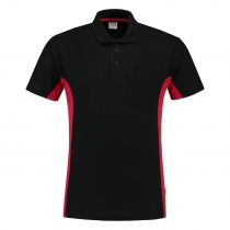 Tricorp Workwear Bi-Color Polo Med Brystlomme 202002, Svart/Rød, 1 Stykke, SUT-202002BlackRed