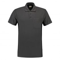 Tricorp Workwear Bi-Color Polo med brystlomme 202002, mørkegrå/svart, 1 stk.