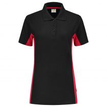 Tricorp Workwear Kvinner Bi-Color Polo 202003, Svart/Rød, 1 Stykke, SUT-202003BlackRed