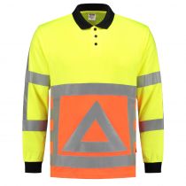 Tricorp Safety Traffic Marshall&#39;S Polo Langermet 203002, Fluor Oransje/Gul, 1 stk.