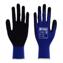 Nitrex 270NF Sandy Nitrile Slitebestandige hansker, svart/blå, 10 x 10 par