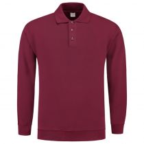 Tricorp Casual Polo-Neck Genser Med Hem 301005, Vinrød, 1 Stykke, SUT-301005Wine