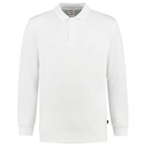 Tricorp Casual genser med polo-hals Kan vaskes 60 °C 301016, Hvit, 1 stk.