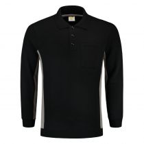 Tricorp Workwear Polo-Neck Genser Med Brystlomme 302001, Svart/Grå, 1 Stykke, SUT-302001BlackGrey