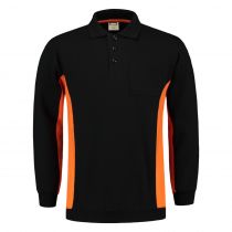 Tricorp Workwear Polo-Neck Genser med brystlomme 302001, svart/oransje, 1 stk.