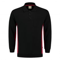 Tricorp Workwear Polo-Neck Genser Med Brystlomme 302001, Svart/Rød, 1 Stykke, SUT-302001BlackRed