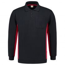 Tricorp Workwear Polo-Neck Genser med brystlomme 302001, marine/rød, 1 stk.