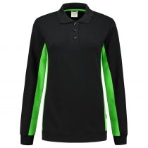 Tricorp Workwear Dame Bi-Color Polo-Neck Genser 302002, Svart/Lime, 1 stk.