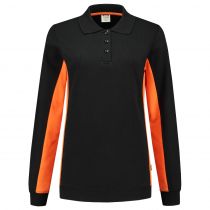 Tricorp Workwear Dame Bi-Color Polo-Neck Genser 302002, Svart/oransje, 1 stk.
