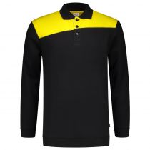 Tricorp Workwear Bicolor Polo-Neck Genser Kontrastsømmer 302004, Svart/Gul, 1 stk.