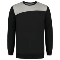 Tricorp Workwear Bicolor Genser Kontrastsømme 302013, svart/grå, 1 stk.