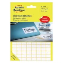 Avery-etiketter for håndskrift, permanent, hvit, 13 x 8, modell 3306
