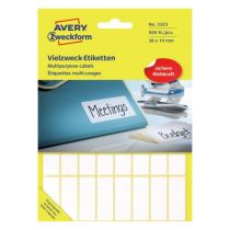 Avery-etiketter for håndskrift, permanent, hvit, 38 x 14, modell 3323