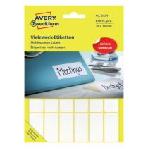 Avery-etiketter for håndskrift, permanent, hvit, 38 x 18, modell 3324