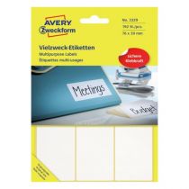 Avery-etiketter for håndskrift, permanent, hvit, 76 x 39, modell 3329