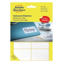 Avery-etiketter for håndskrift, permanent, hvit, 54 x 35, modell 3337
