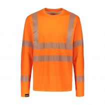 Dimex 4295+ Langermet sikkerhets-T-skjorte, oransje, 1 stk