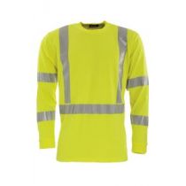 Tranemo 50728955 Flammehemmende T-skjorte med lange ermer, gul, 1 stk.