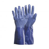Showa Nitrile Handshake Kjemikaliebestandige hansker, blå, 12 par