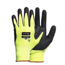 Gloves Pro Viz Grips arbeidshansker, svart/gul, 12 par, SGP-5609