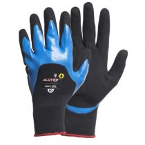 Gloves Pro Oil Resistant Grips Arbeidshansker, svart/blå, 12 par, SGP-5613