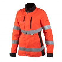 Dimex 6012LU Sikkerhetsjakke for kvinner, HV Rød/Grå, 1 stk
