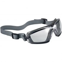 Bolle Safety COBTRPSI Cobra Clear Lens TPR Platinum Hard Coat Safety Googles Frame, svart/grå, 10 stykker
