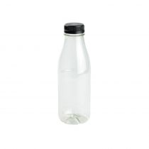 Grønn boks DCD03036 rPET 500 ml flaskelokk, klar/svart, 120 stykker