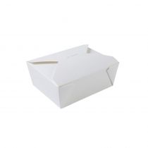 Green Box PE-belagt 1150 ml Takeaway-pappesker, hvit, 250 stykker, SGB-DFC01650