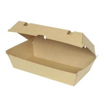 Green Box Kraft Board 24,8 x 13 x 7,5 cm Takeaway-hengslede lokkbokser, brune, 200 stk., SGB-DFC04325